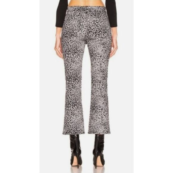 rag & bone Hana Grey Cheetah High Rise Velvet Jeans Size 27 - Picture 3 of 9